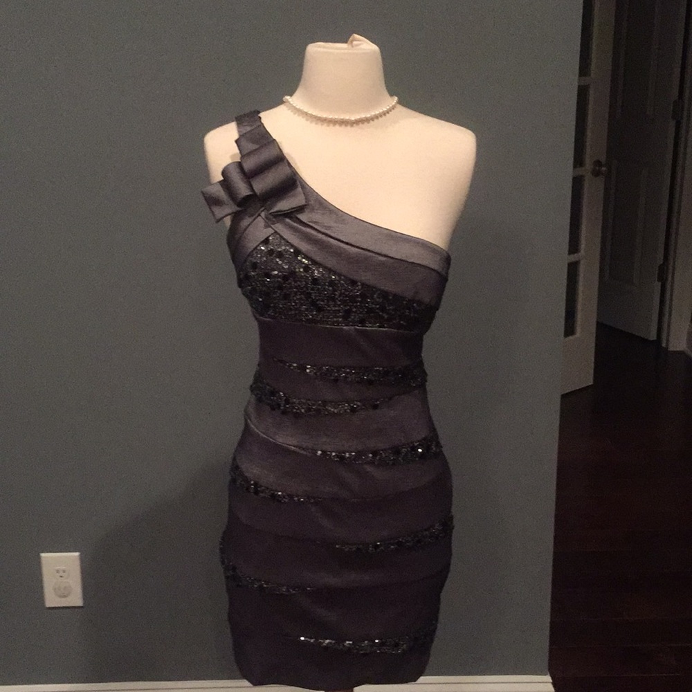 Betsy and Adam dress with sequins cocktail dress